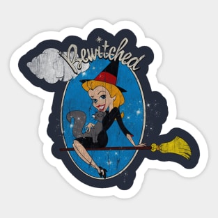 Bewitched and Cat Sticker